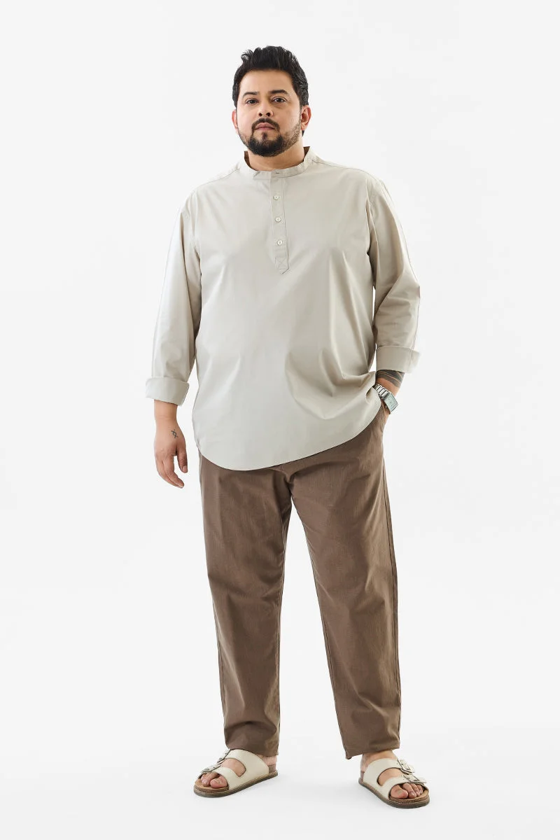 سنيتش Regular Fit Stretch Plus Size Kurta Shirt